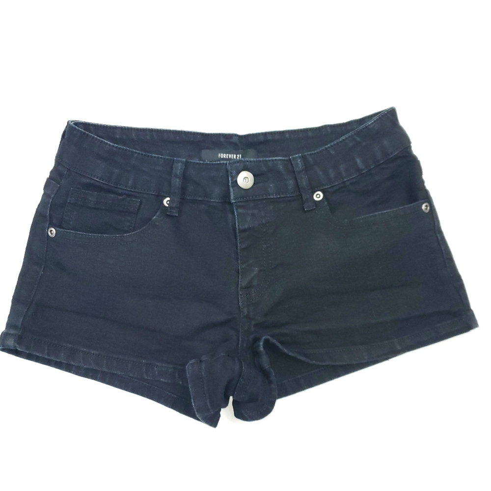 Forever 21 Black Jean Shorts Size 28.